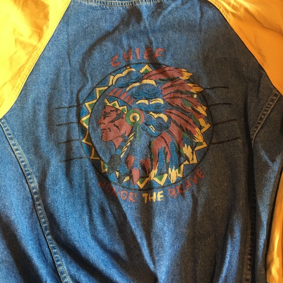 American Male Denim Varsity Jacket - Picture 3 of 3